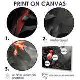 Red black Garden of Eden Birds - Bird Home Decor Art