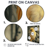 Yellow black Caged Bird elegance - Bird Canvas Wall Art