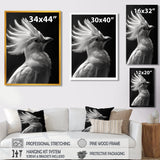 Monochrome white black graceful Bird - Bird Wall Decor