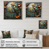 Green orange Rainforest Radiance Toucan - Green Parrot Wall Art