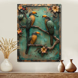 Yellow green Rainforest Radiance Toucans - Parrot Framed Canvas Art