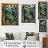 Yellow green Rainforest Radiance Toucans - Parrot Framed Canvas Art