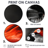 Red black Whispers Bird of Paradise - Bird Bedroom Wall Art