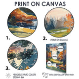 Green Orange Autumn Golf Haven Country Club I - Golf Canvas Wall Art