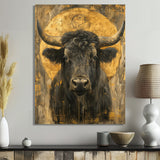 Golden Taurus zodiac portrait - Taurus Canvas Wall Art