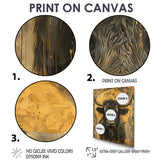 Golden Taurus zodiac portrait - Taurus Canvas Wall Art