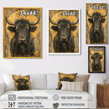 Golden Taurus zodiac portrait - Taurus Canvas Wall Art