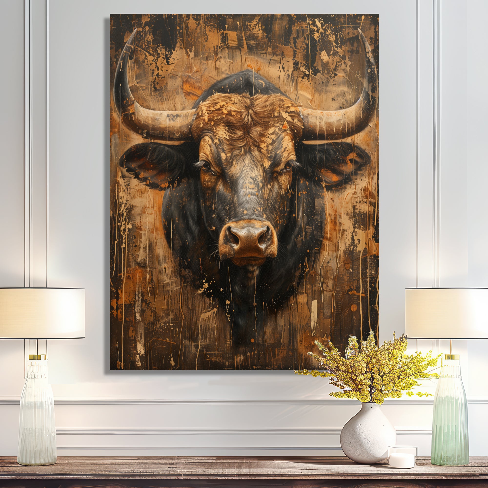 Constellation of Taurus zodiac portrait - Taurus Wall Decor