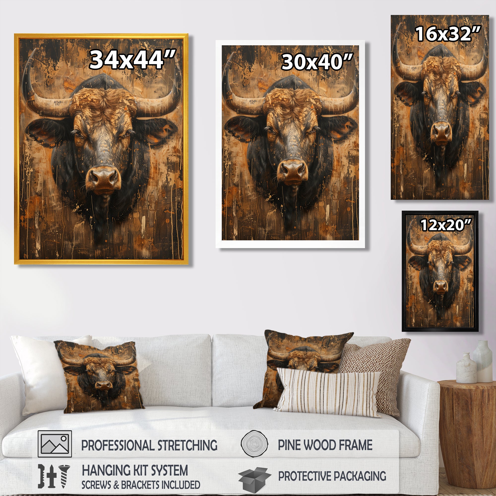 Constellation of Taurus zodiac portrait - Taurus Wall Decor