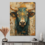 Vintage green Taurus constellation zodiac portrait - Taurus Wall Art Prints