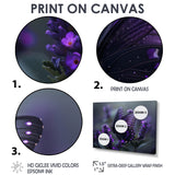 Purple black Butterfly beauty on flower - Butterfly Canvas Wall Art