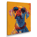 Orange red boxer dog with sunglasses - Dog Wall Decor
