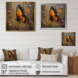 Vintage yellow and black Butterfly gardens - Yellow Butterfly Wall Art