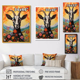 Mountain Goat in colorful meadows - Goat Large Canvas Wall Art