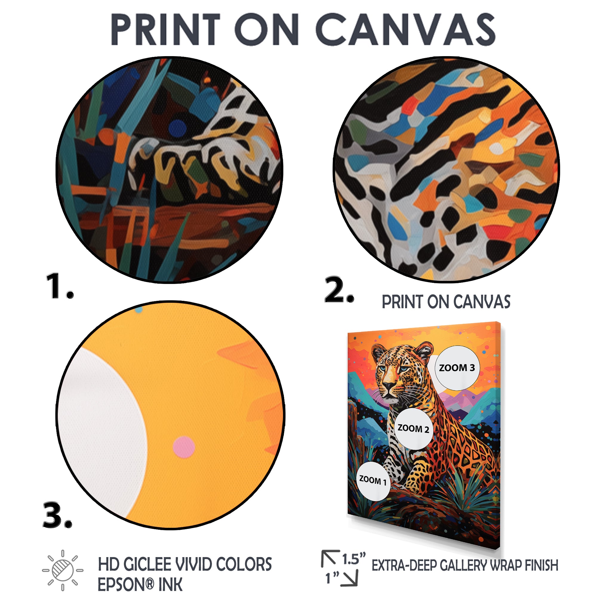 Cheetah in colorful mountain Sahara landscape - Cheetah Canvas Wall Art