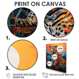 Cheetah in colorful mountain Sahara landscape - Cheetah Canvas Wall Art