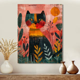 Cheetah in the African rainforest - Pink Cheetah Wall Art