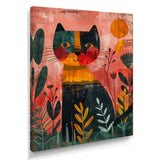 Cheetah in the African rainforest - Pink Cheetah Wall Art