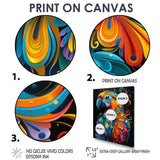 Blue orange parrot portrait on black - Parrot Wall Decor