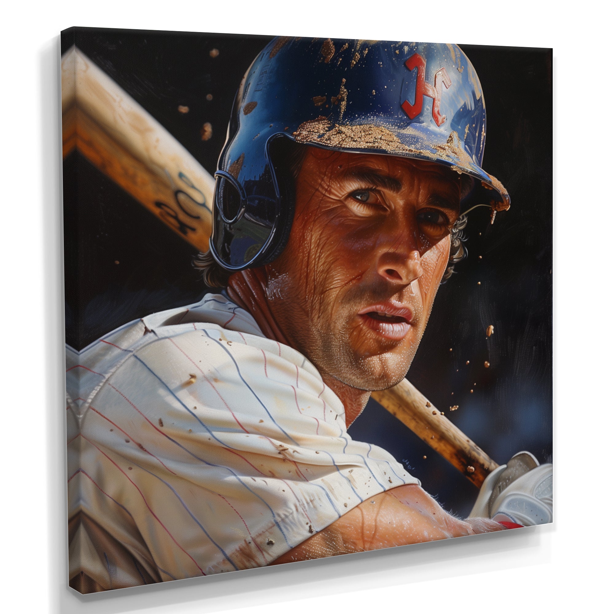 Baseball Player At The Pitch I - Sport Baseball Canvas Wall Art