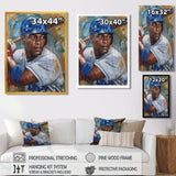 Portrait Of Baseball Legend On The Field I - Sport Baseball Canvas Wall Art