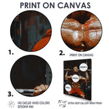 Determined Weightlifting Men Competition I - Aerobic & Bodybuilding Canvas Wall Art
