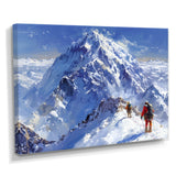 Mountain Snow Hiking In Alaska I - Hiking Canvas Wall Art