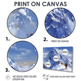 Mountain Snow Hiking In Alaska I - Hiking Canvas Wall Art