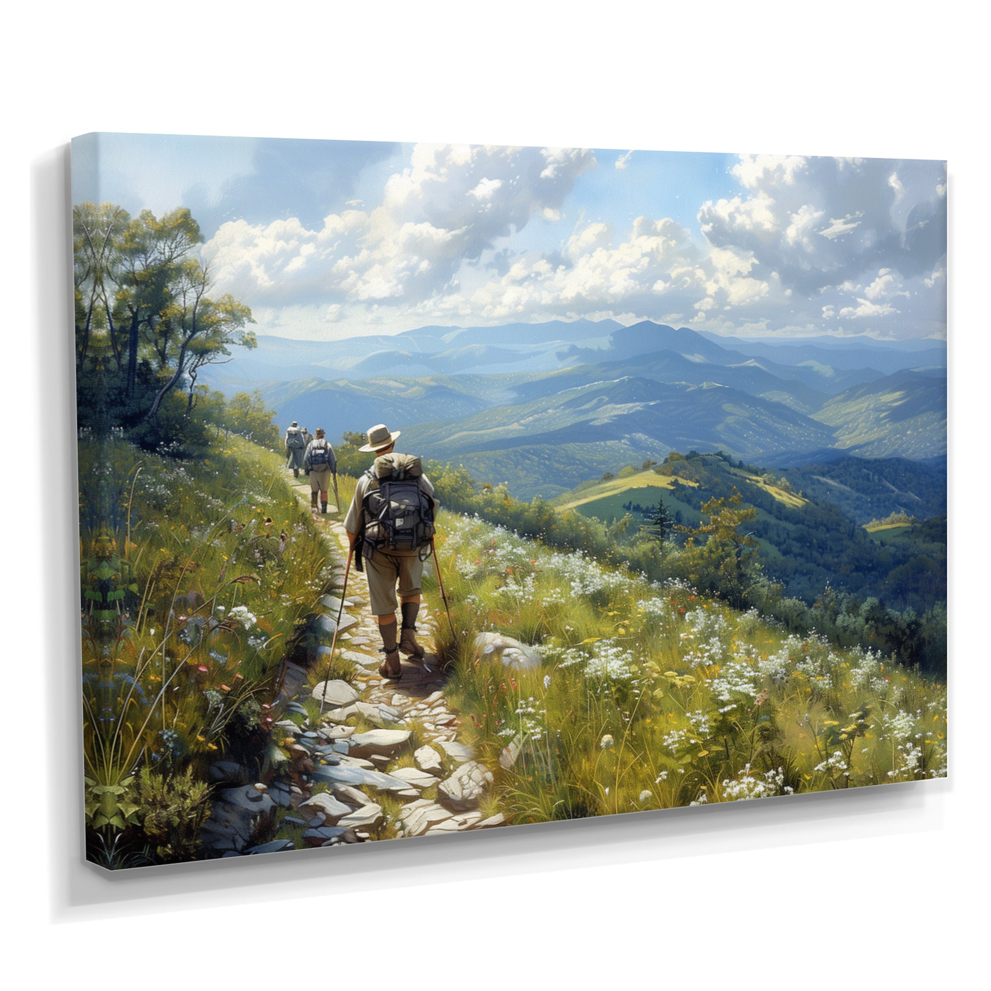 The Appalachian Mountain Trail Hike I - Hiking Canvas Wall Art