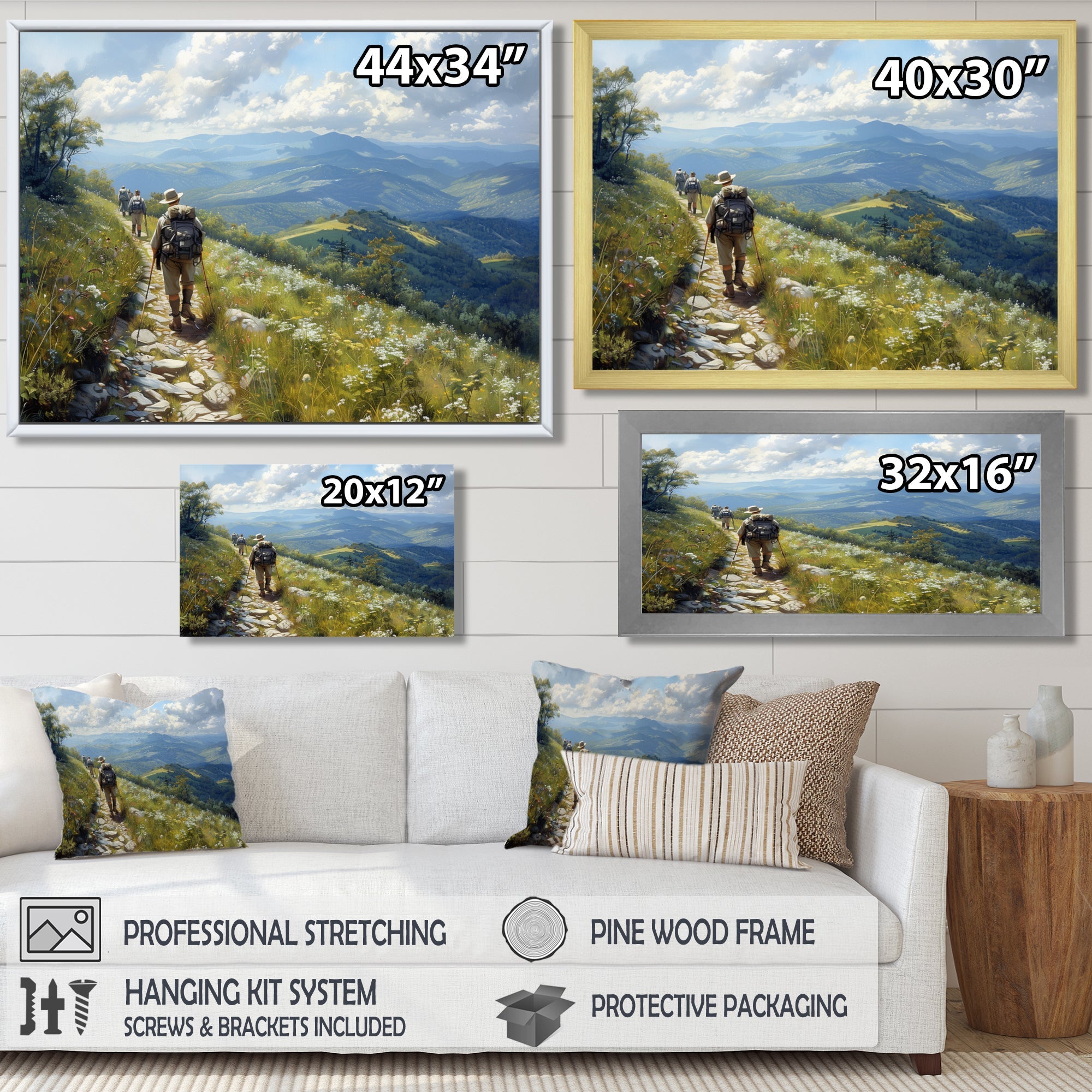 The Appalachian Mountain Trail Hike I - Hiking Canvas Wall Art