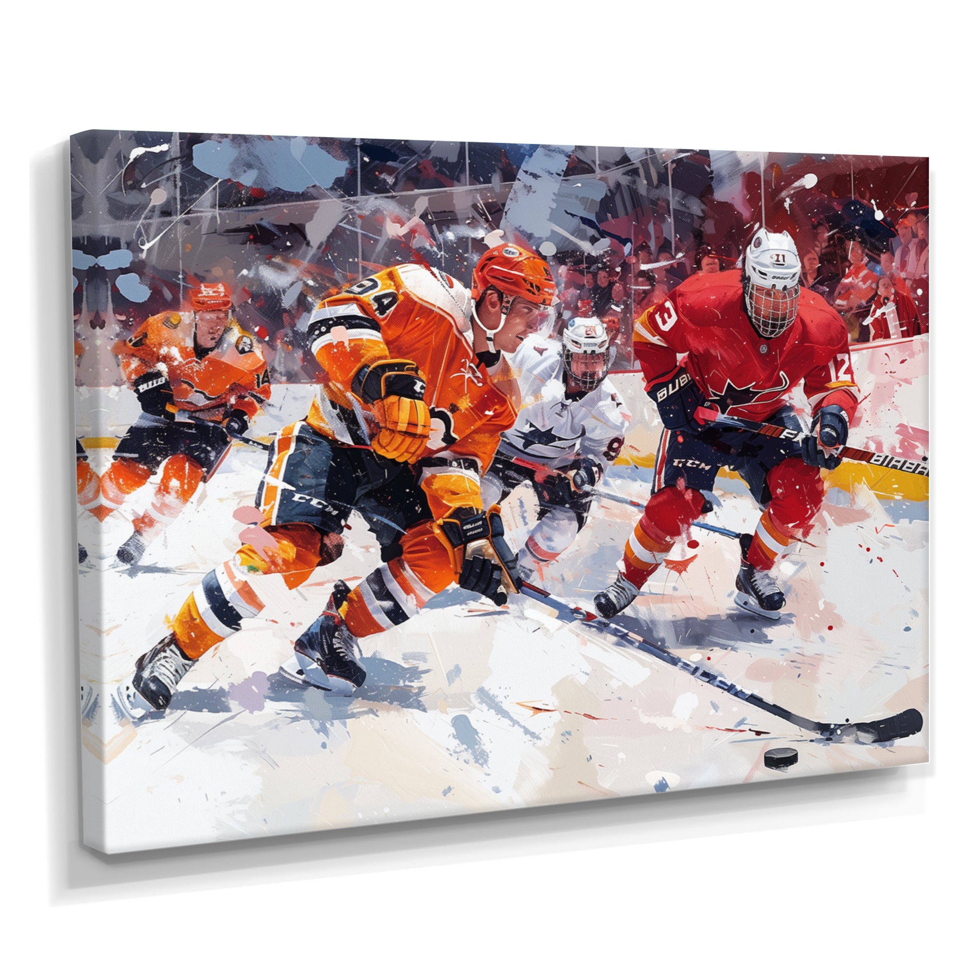 Hockey Players During Playoffs I - Sport Hockey Canvas Wall Art
