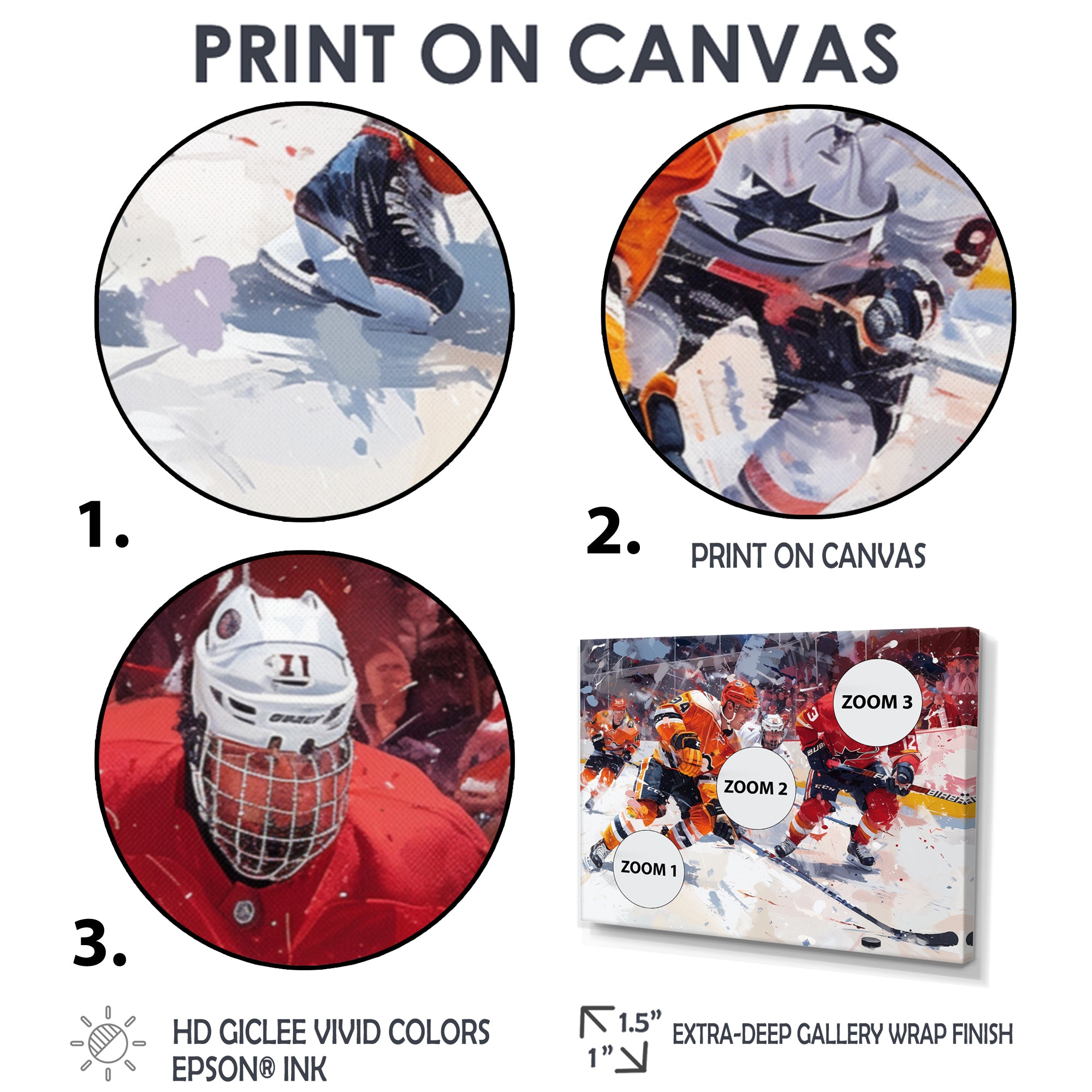 Hockey Players During Playoffs I - Sport Hockey Canvas Wall Art