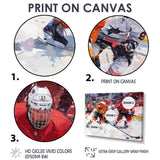 Hockey Players During Playoffs I - Sport Hockey Canvas Wall Art