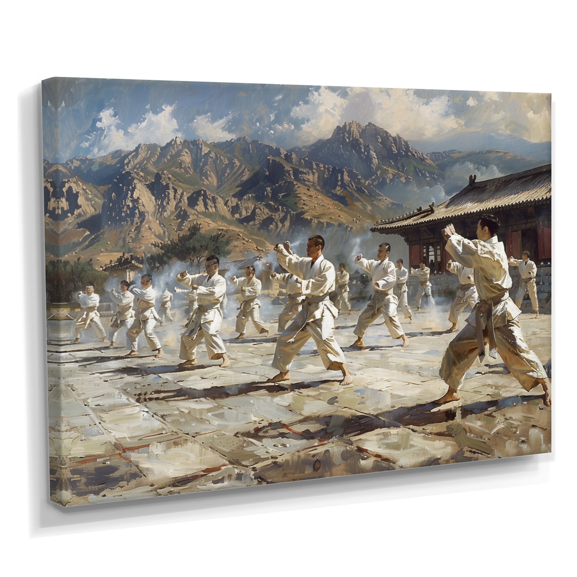 Martial Arts At The Shaolin Temple I - Martial Arts Canvas Wall Art
