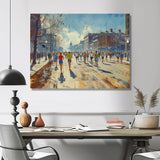 Running Marathon In Boston - Running Canvas Wall Art