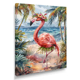 Dancing Flamingo Beach In Aruba - Flamingo Wall Art Prints