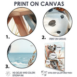 Dalmatian Dog Tanning On A Beach Chair - Coastal Animal Wall Decor