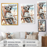 Dalmatian Dog Tanning On A Beach Chair - Coastal Animal Wall Decor