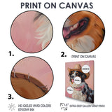 Cowboy Border Collie Dog In Austin - Dog Bedroom Wall Art