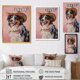 Cowboy Border Collie Dog In Austin - Dog Bedroom Wall Art