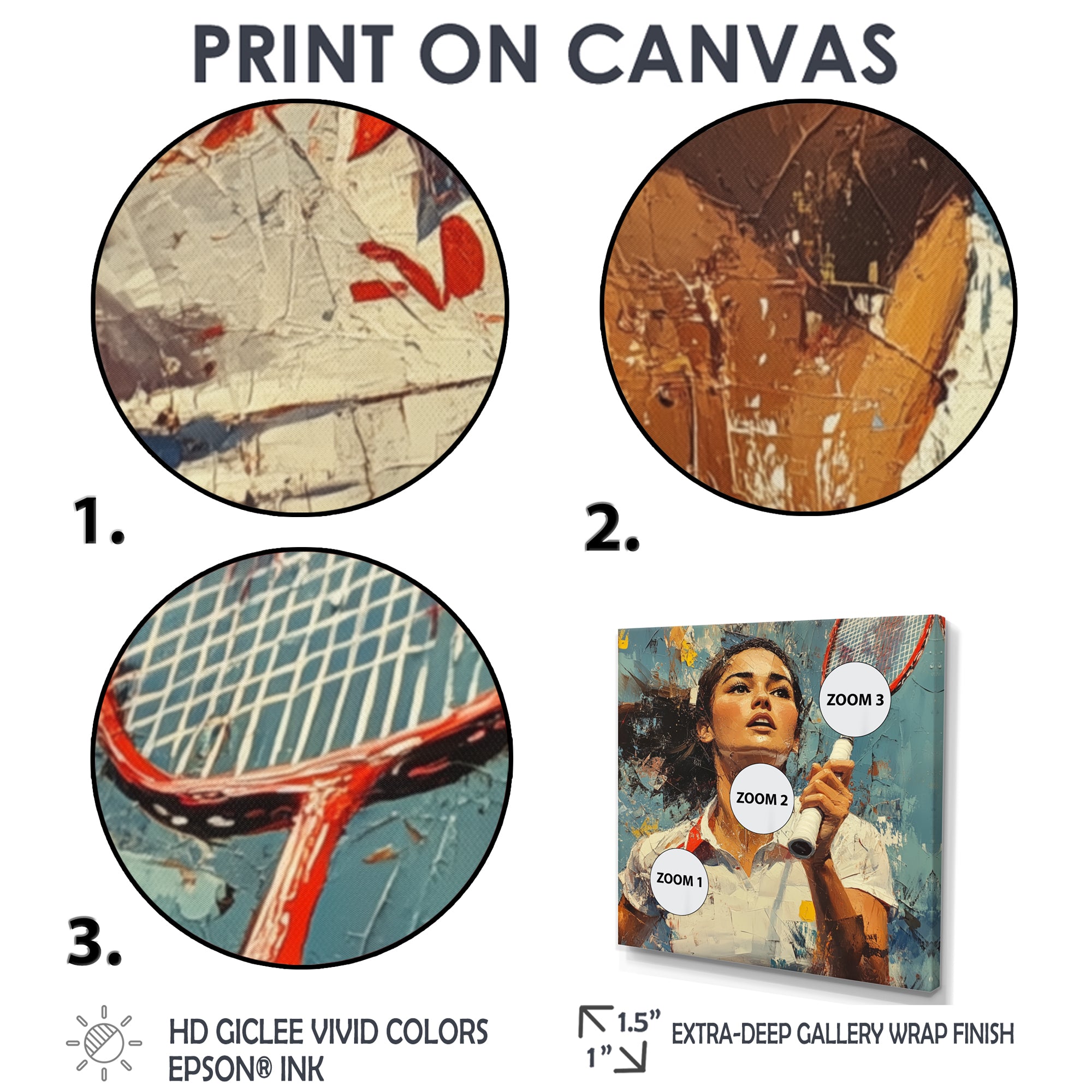 Sport Badminton In Blue And White Tones - Badminton Canvas Wall Art