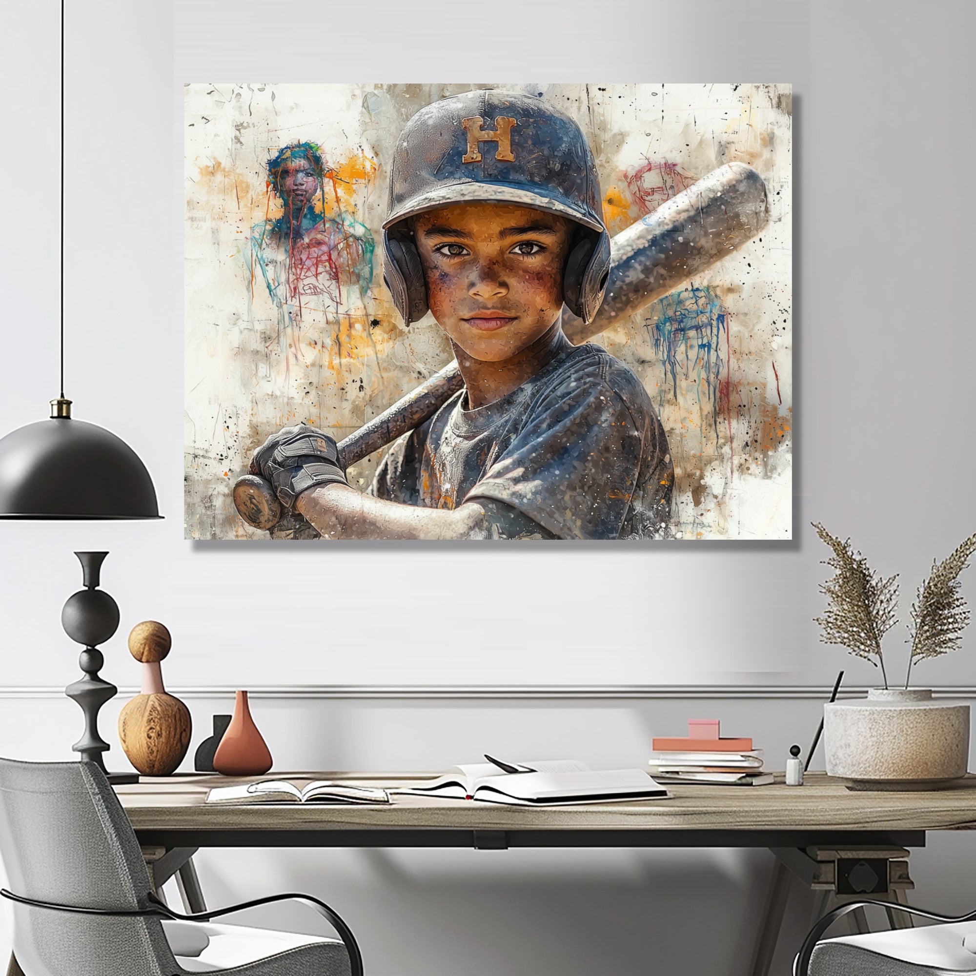 Young Baseball Player Future Stars - Sport Baseball Canvas Wall Art
