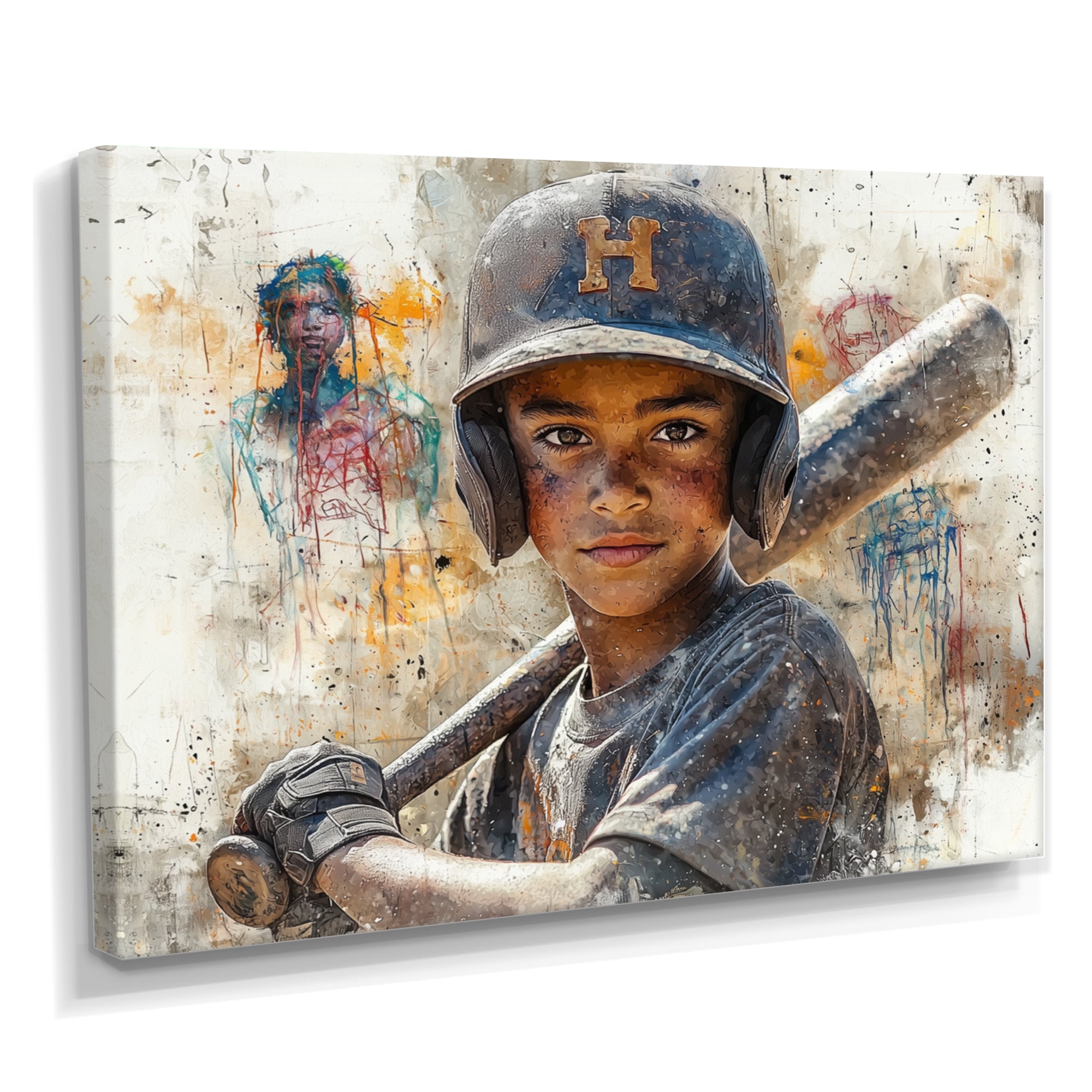 Young Baseball Player Future Stars - Sport Baseball Canvas Wall Art