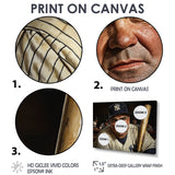 Baseball Player Portrait I - Sport Baseball Canvas Wall Art