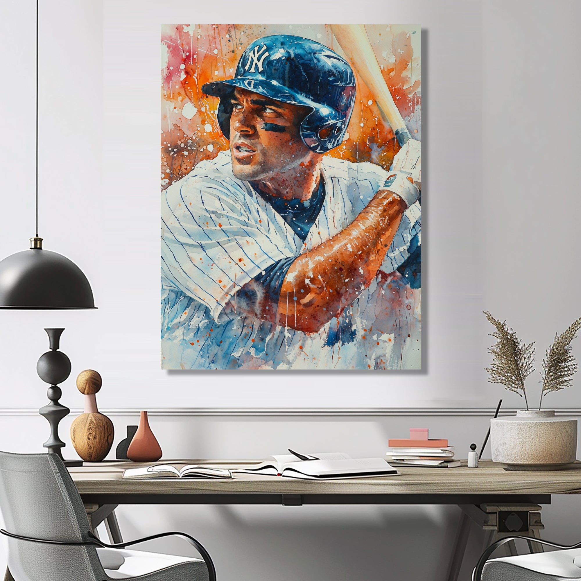 Baseball Player On The Field - Sport Baseball Canvas Wall Art