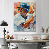 Baseball Player On The Field - Sport Baseball Canvas Wall Art