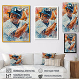 Baseball Player On The Field - Sport Baseball Canvas Wall Art