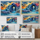Blue And Orange Coastal Reef - Coral Canvas Wall Art