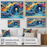 Blue And Orange Coastal Reef - Coral Canvas Wall Art