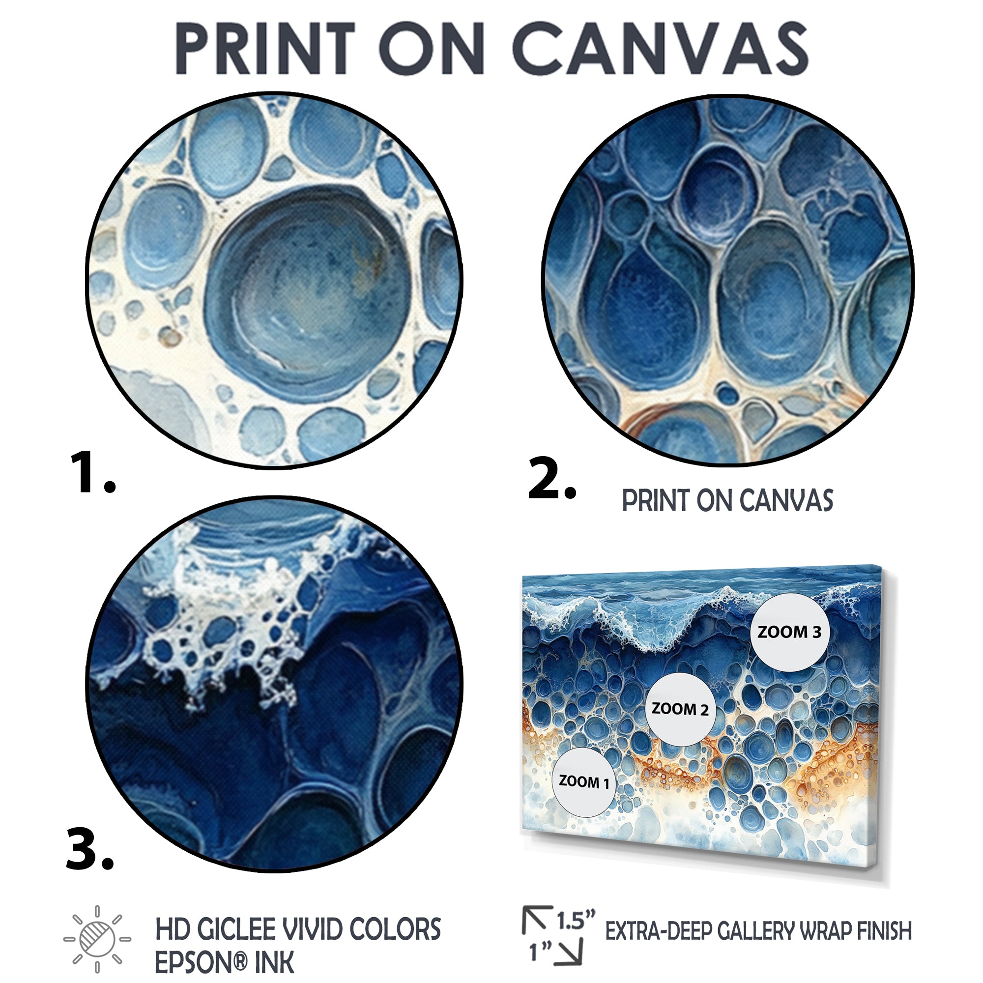 Coastal Reef In Blue And Orange Tones - Coral Wall Decor